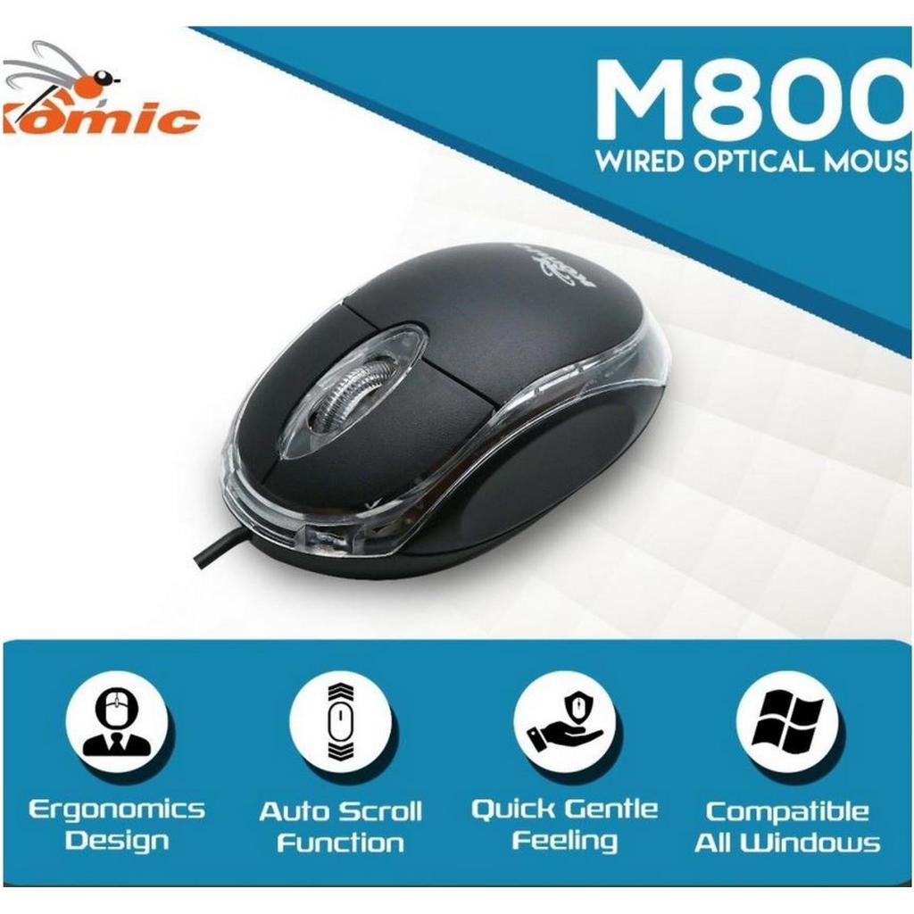 Mouse Optical USB KOMIC M800 Murah Scroll Ergonomics