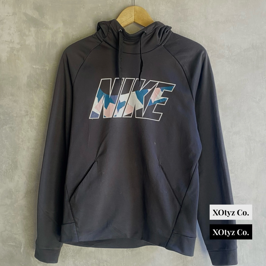 Jaket Hoodie Nike Hitam | Sweater Pria Wanita | Kondisi Bagus | Nike Big Logo