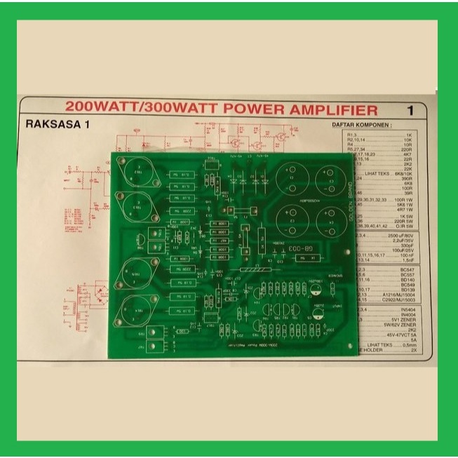 PCB Power amplifier mono Raksasa GB 003 Fiber