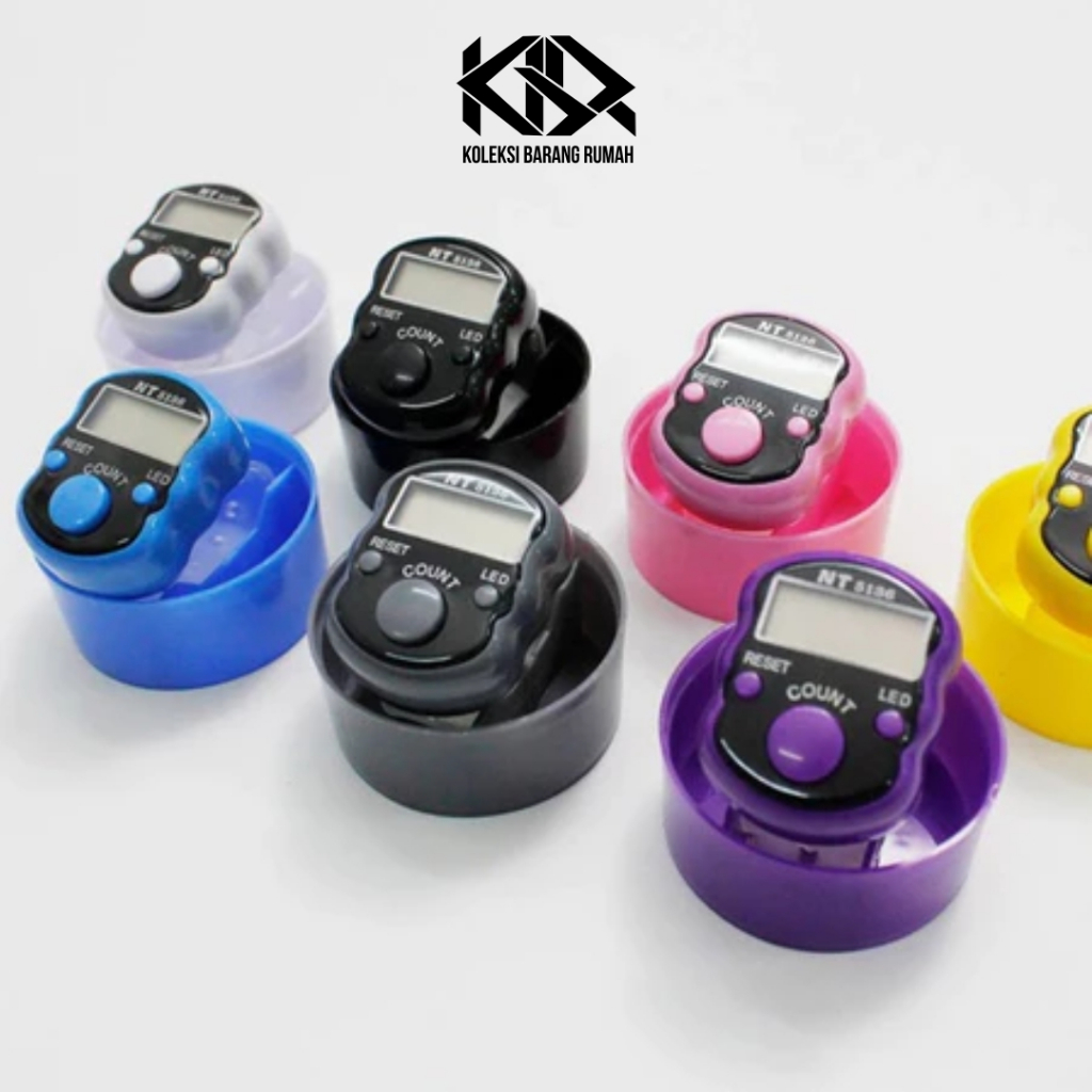 KBR Tasbih Digital LED Mini Alat Hitung Jari Free Kotak Model Bulat R1188