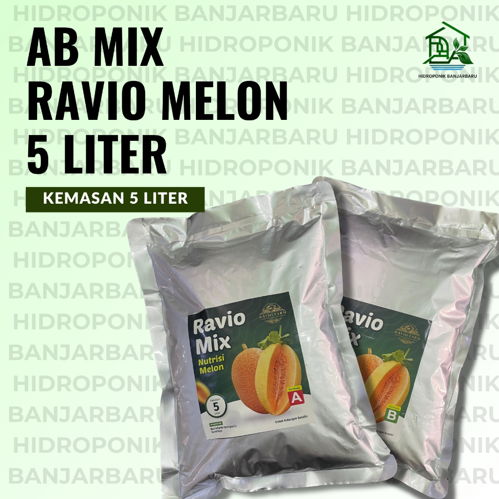 BUAH MELON NUTRISI AB MIX RAVIO PEKATAN 5 LITER NUTRISI TANAMAN HIDROPONIK
