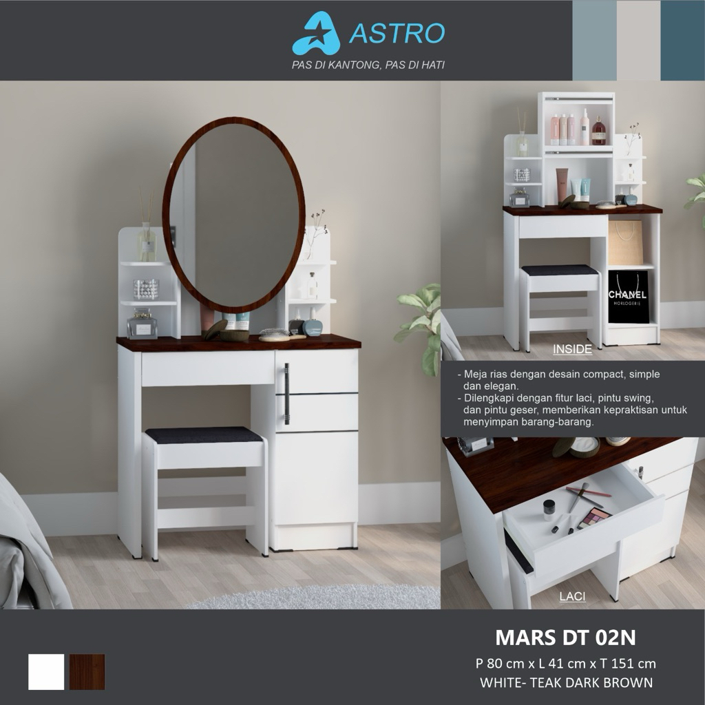 Meja Rias/Dresing Table Minimalis /Meja Rias /Meja Skincare MARS DT 02