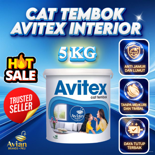 AVITEX INTERIOR CAT TEMBOK 5 KG - Avian Brands Verified Store