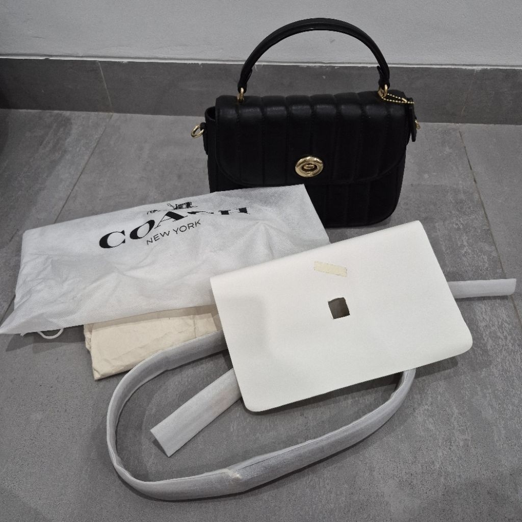 [PRELOVED] COACH MARLIE TOP HANDLE SATCHEL BLACK