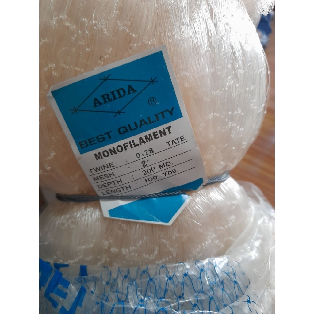 jaring Arida 2inch 0.28 200x100 TATE (MATA MELINTANG) jaring kualitas terbaik - murah