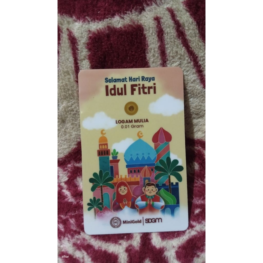 Logam Mulia Emas Mini Gold MiniGold Gift Series Idul Fitri Kids Selamat Hari Raya Idul Fitri 0,01 gr