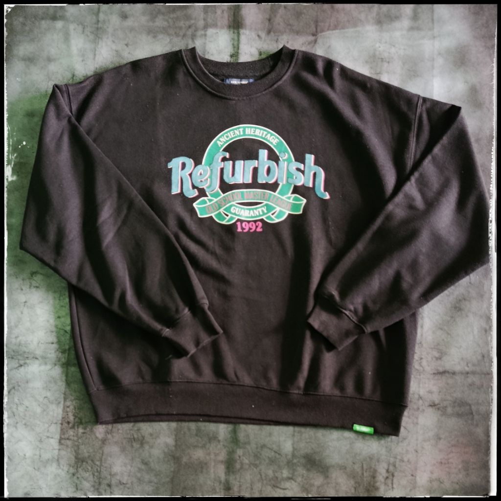 BackNumber Refurbish crewneck sweater katun boxy oversized