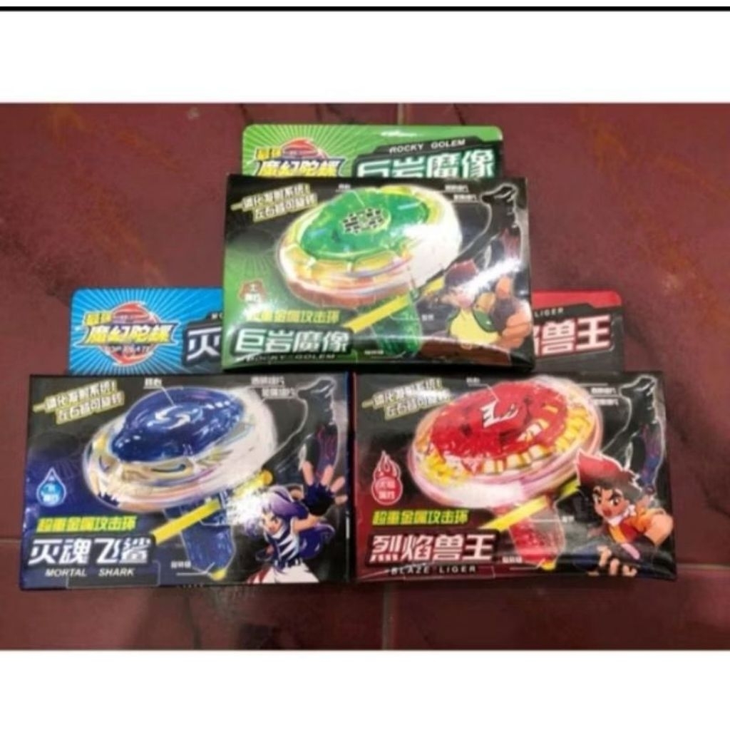 Mainan Beyblade Gangsing Besi Anak Top Plate 2002-6