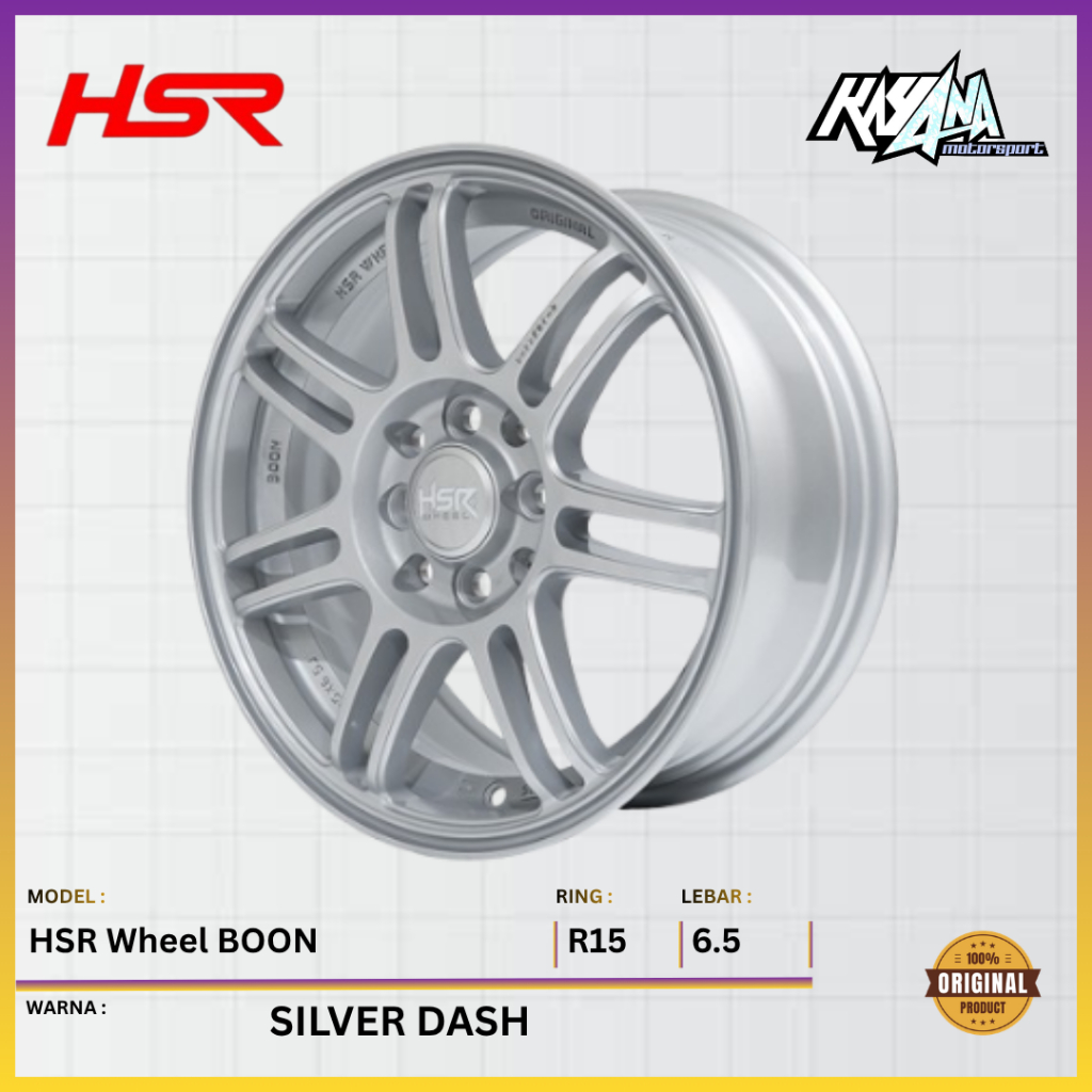 Velg Mobil RPF1 Ring 15 Type HSR BOON R15 Pcd 4x100/4x114,3 Bisa Untuk Mobil Brio Yaris Livina
