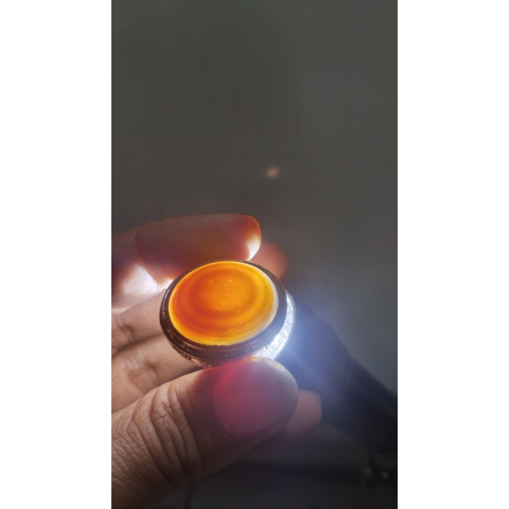 Batu cincin yaman motif puser bumi / pager gunung