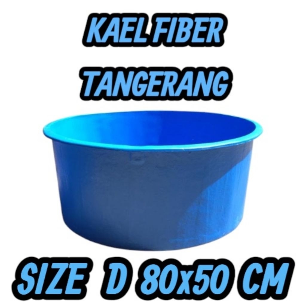 Bak fiber Bulat / kolam fiber Bulat / kolam portable TEBAL Uk Diameter 80x50 CM