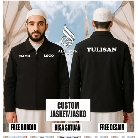 JAKET GURU/DOSEN POLOS/CUSTOM BORDIR