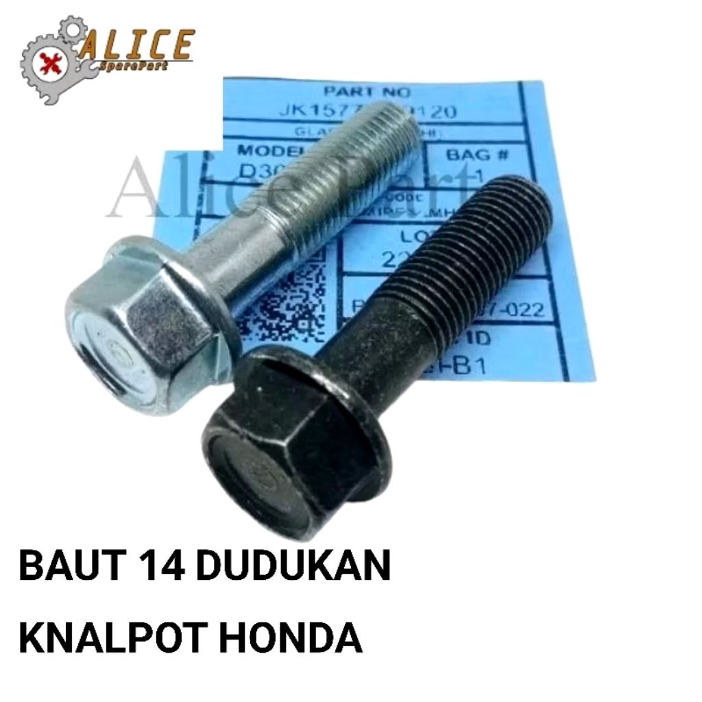 Baut m10x40 Kedudukan Knalpot Motor Honda Beat all Model/Scoopy old new /Vario110 125 /Genio DLL. Uk