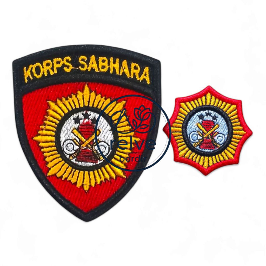 ​Atribut Bordir Timbul Korps Sabhara Polri & Roda Sabhara Patch Logo Sabhara Timbul Berkualitas