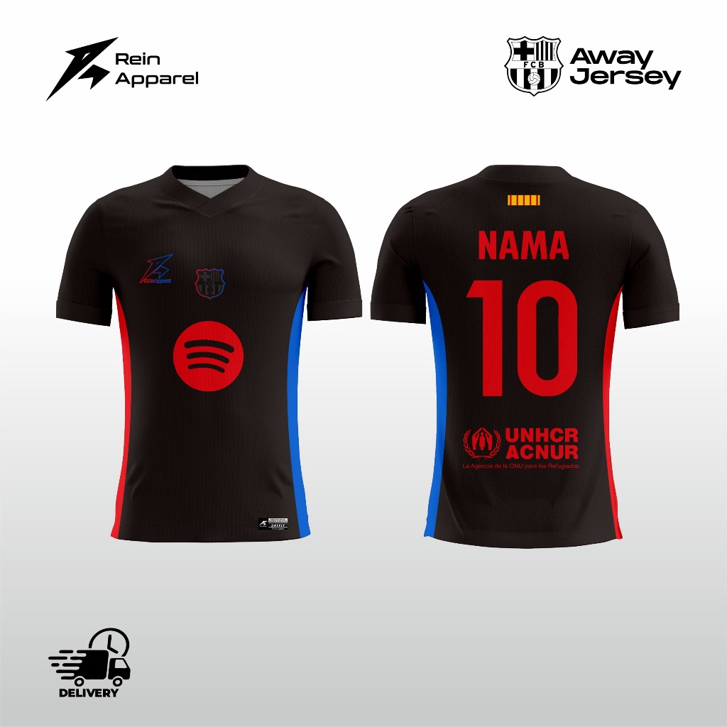 Baju Jersey Bola Barcelona Terbaru Free Custom Nama No Punggung