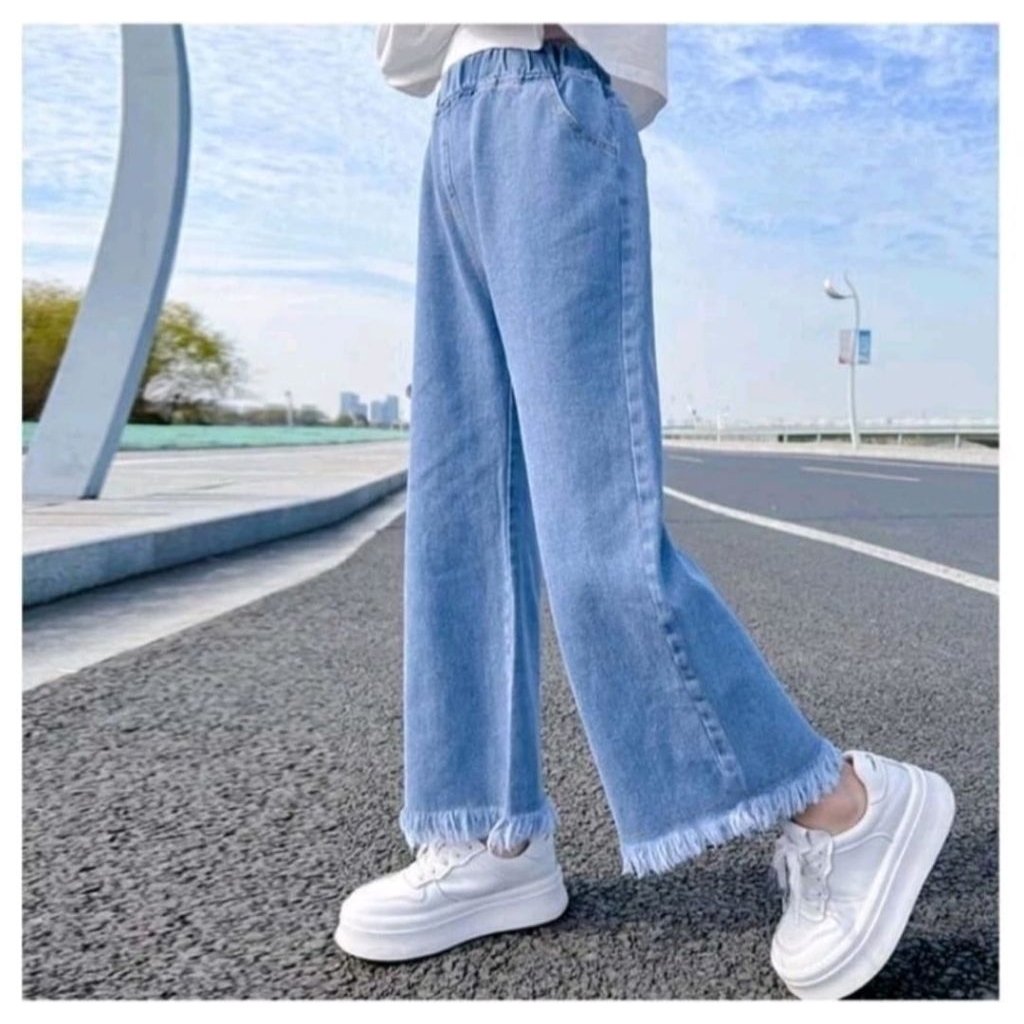 Kulot rawis jeans anak // kulot rawis anak wanita // kulot anak // jeans // bawahan