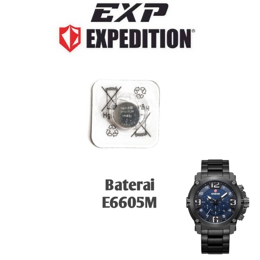 Baterai Original untuk Jam Tangan Expedition Type E 6605 M