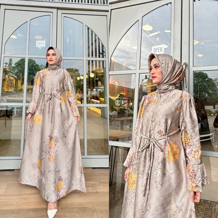 KHADIJAH DRESS/SET DRESS HIJAB/DRESS SILK PREMIUM/RAYA DRESS