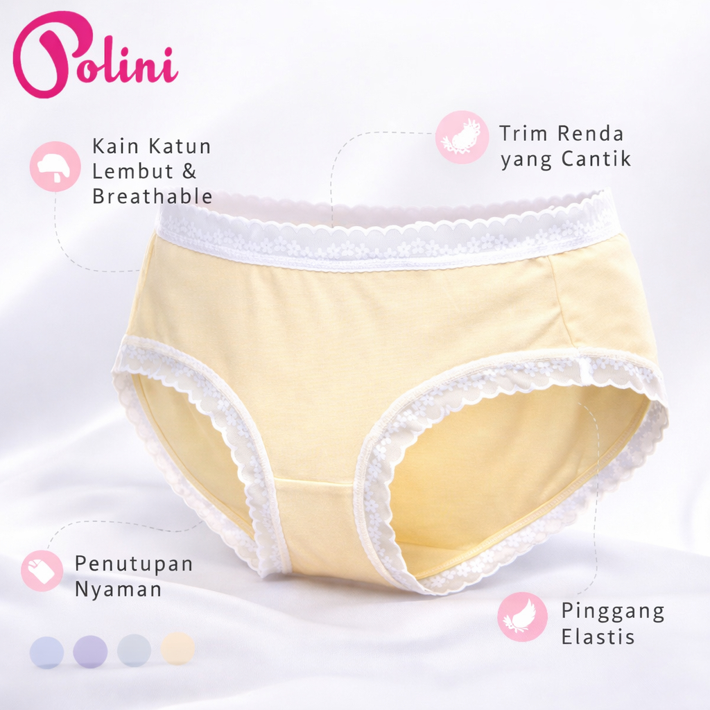 POLINI Celana Dalam Wanita Seamless List Renda 008 TM