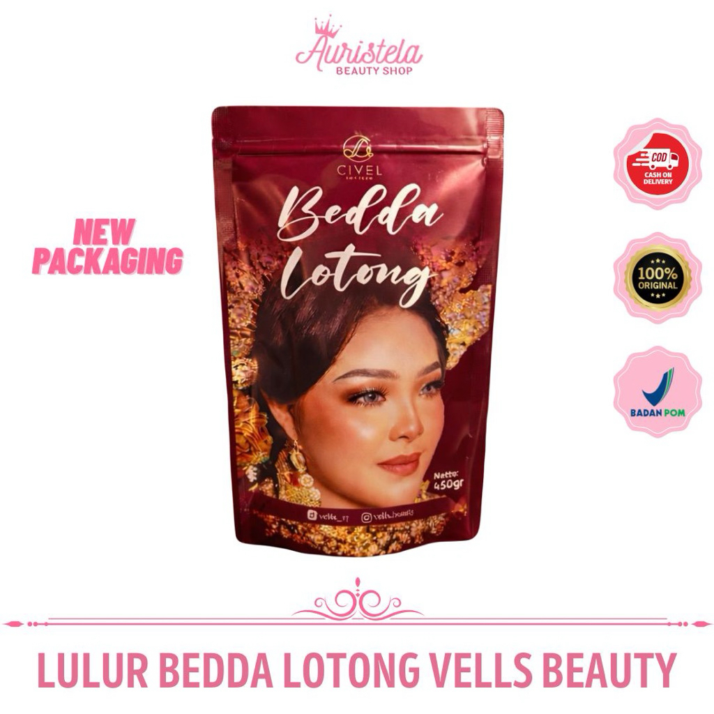 LULUR VELLS BEAUTY BEDDA LOTONG ORIGINAL 100% BPOM [READY & COD]