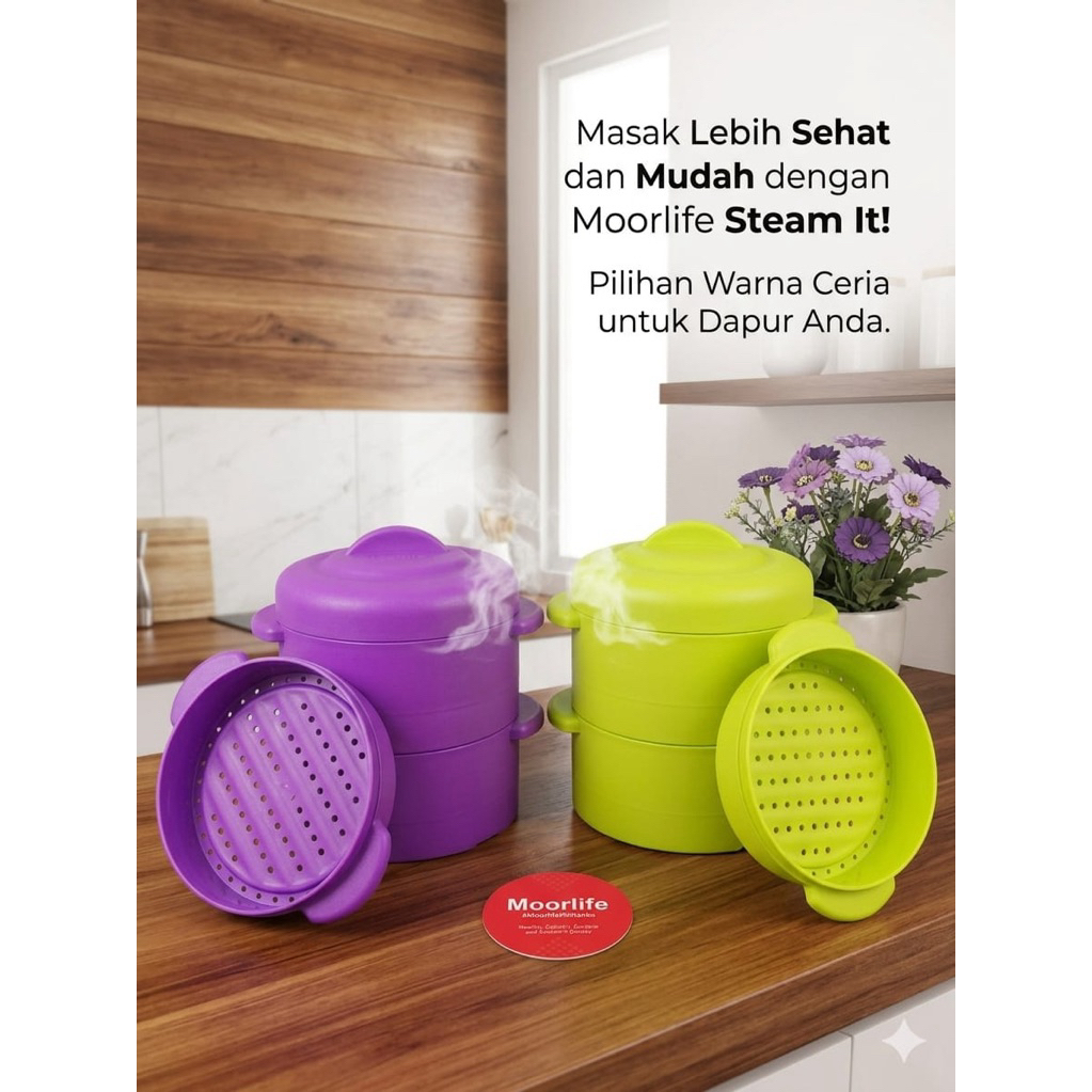 Moorlife Mini Pisca kukusan 3 tingkat