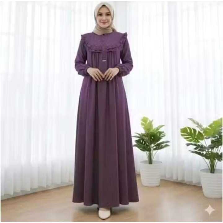 GAMIS MAXY DRESS MOLA WANITA MUSLIMAH TERBARU BAHAN KATUN PREMIUM ADEM HALUS KANCING DEPAN REMPEL