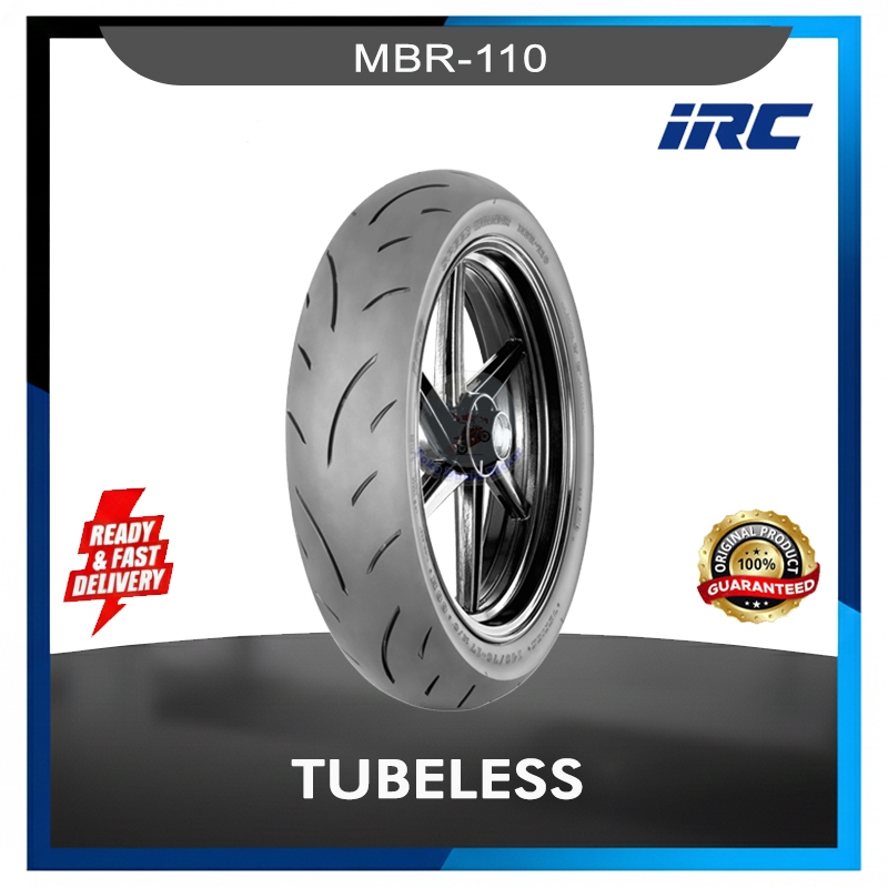 Ban IRC MBR110 ukuran 90/80 ring 17 tubeless SOFT COMPOUND