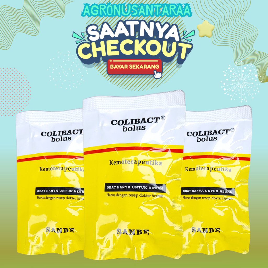 ECER COLIBACT 1 BOLUS - Untuk Diare Hewan Sapi, Kuda, Domba, Babi Dan Lainnya.