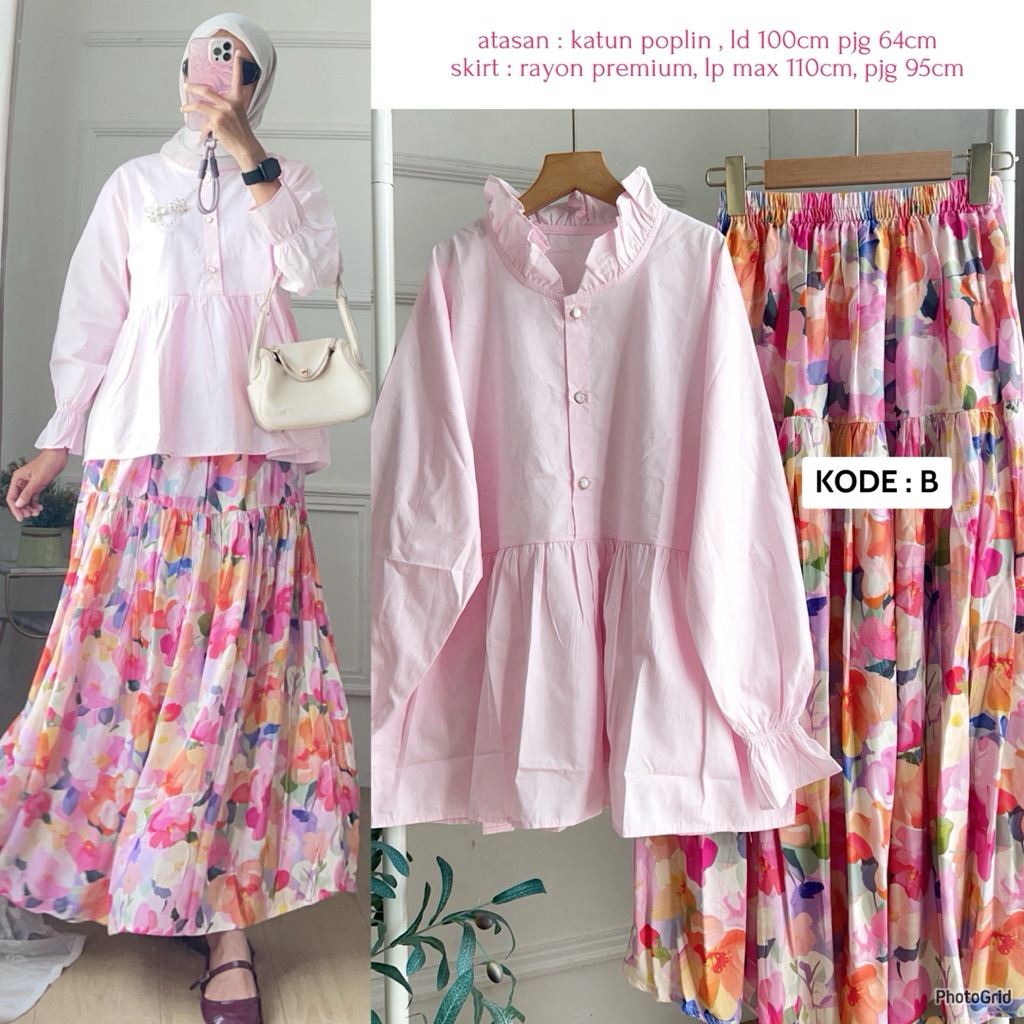 SETELAN MOTIF,ROK MOTIF,ROK BUNGA,ONE SET PLISKET, ONE SET ROK,ONE SET BORDIR, ONE SET KONDANGAN, ON