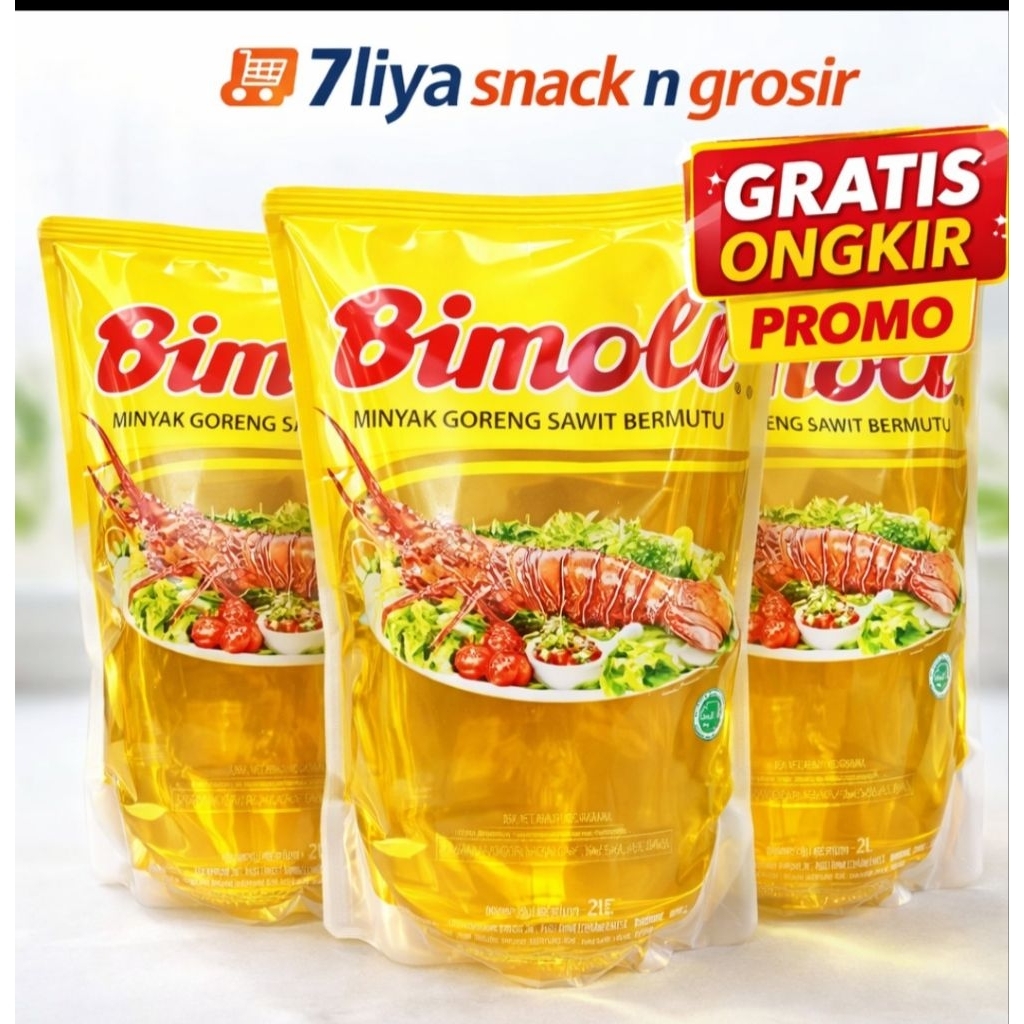 Minyak Goreng Bimoli 2L Pouch Asli Murah | Minyak Sawit Berkualitas Jernih | Minyak Goreng Hemat 2 L