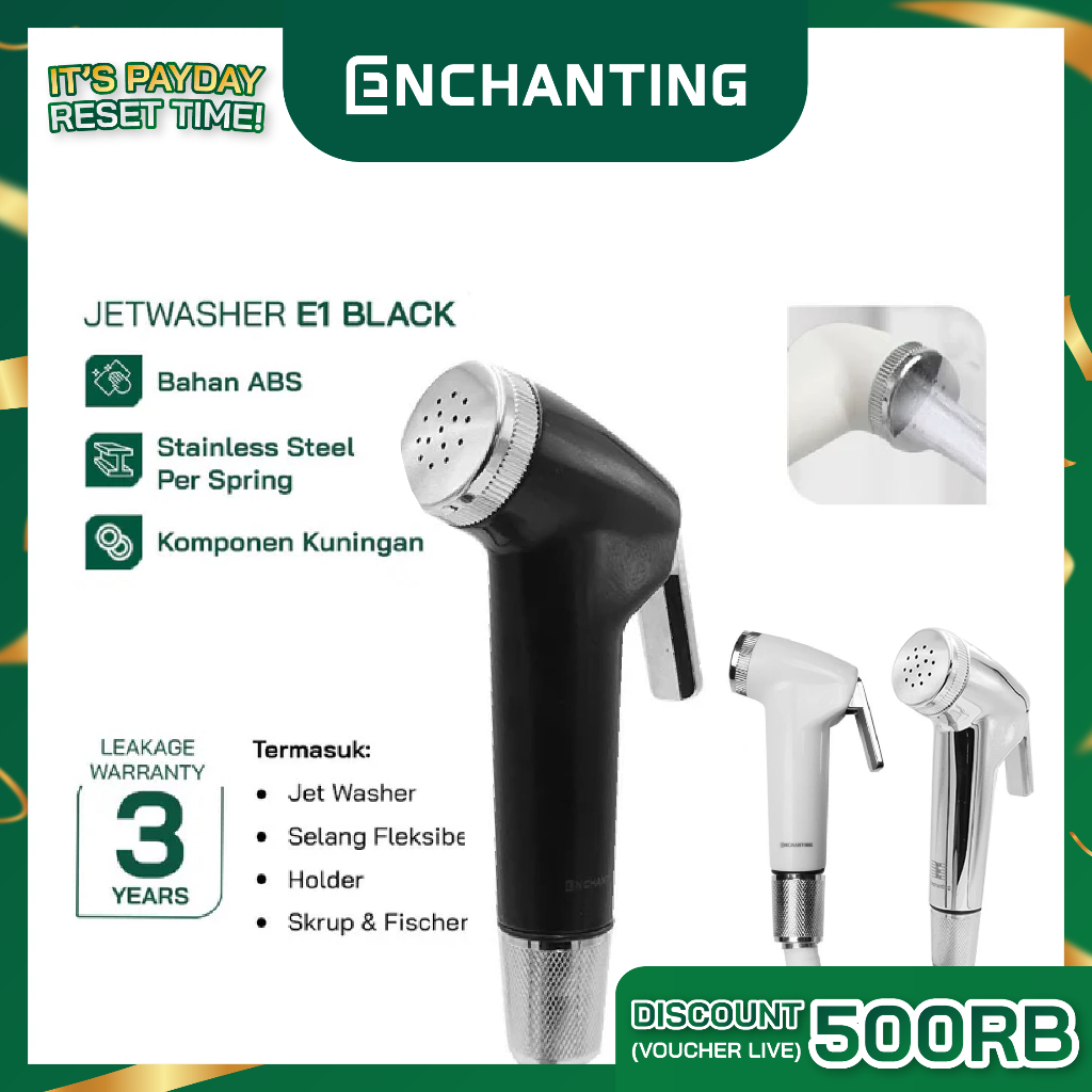 Closet Jet Washer Shower Toilet Europe Enchanting E1 Series Black