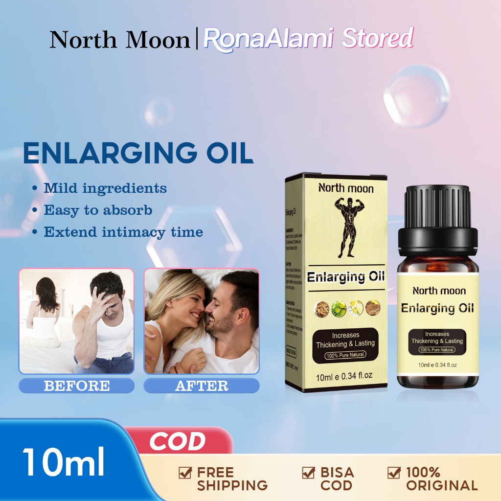 North Moon Minyak Esensial Pijat Pria 10ml - Minyak Pijat Penambah Energi Untuk Tubuh Pria