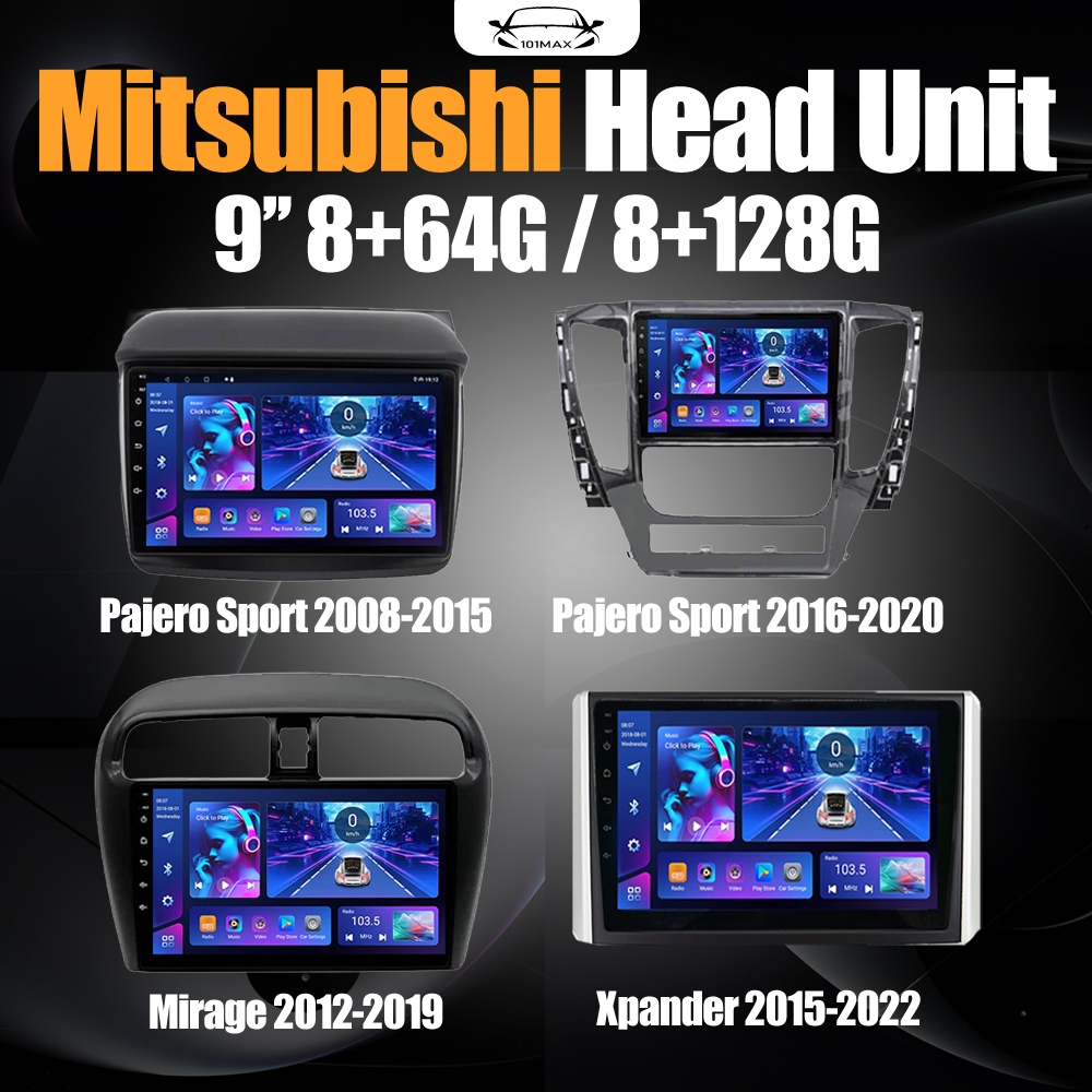 Mitsubishi Head Unit 8 Chip Nuklir 8+64GB/8+128GB Android15 Head Unit Android 9 inch Xpander New Liv