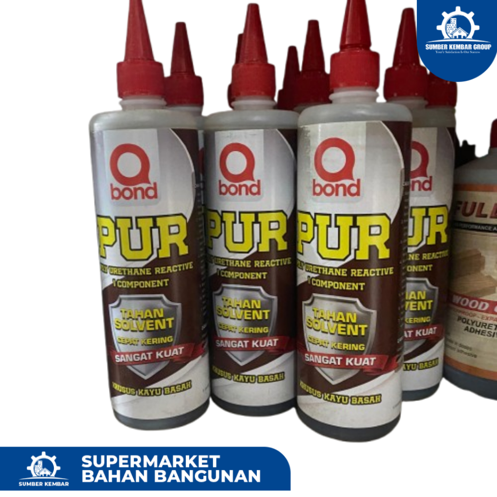 Lem kayu Q Bond PUR A 500gr / Lem Kayu Basah