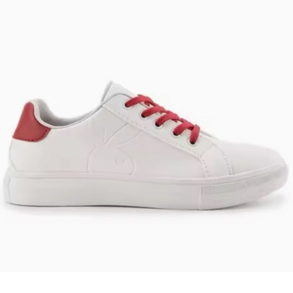 PSPGN.CO | original branded playboy PB0016wh/rd sepatu wanita sneakers lace up