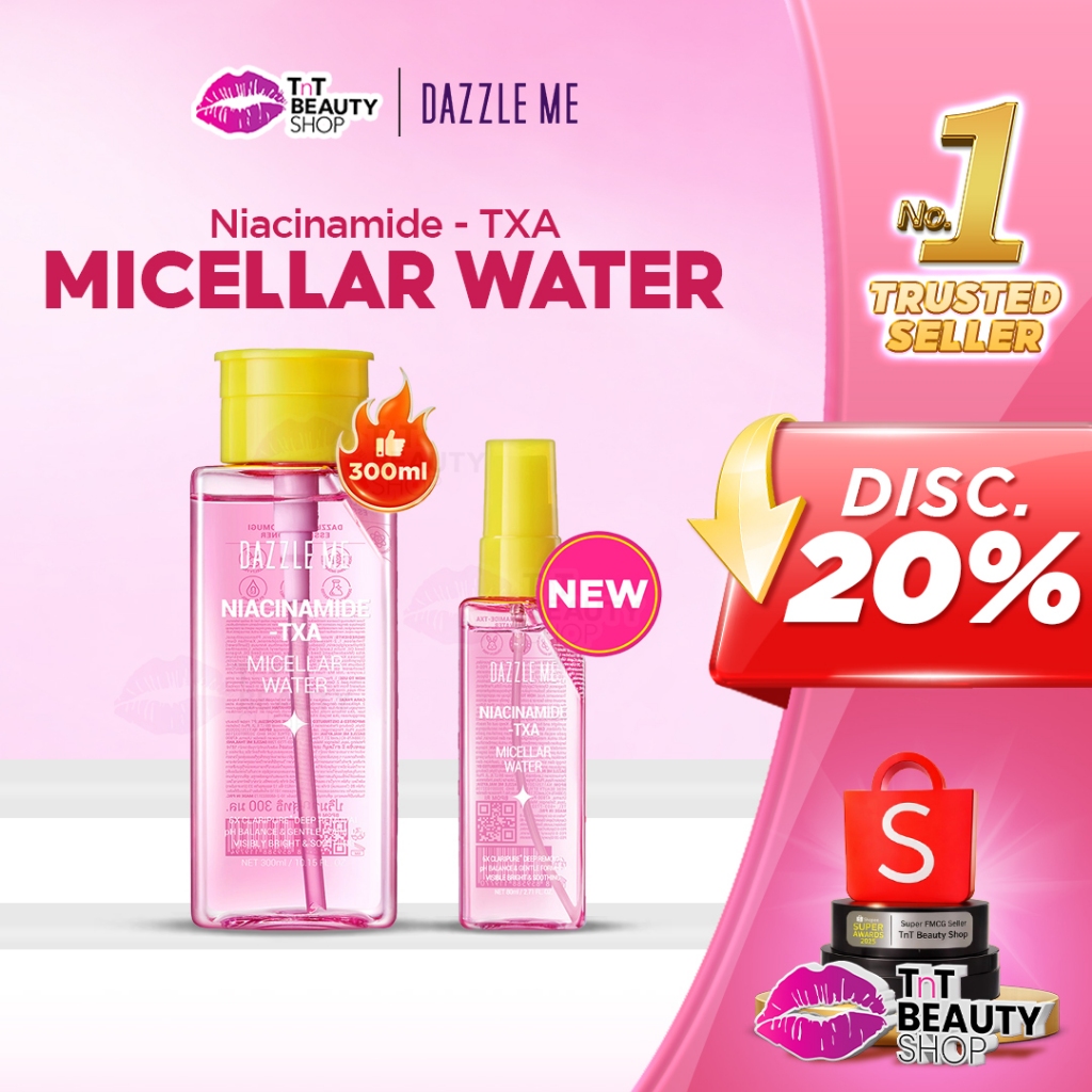 DAZZLE ME Niacinamide-TXA Micellar Water Hydrating pH Balance Cleansing Water | TnT Beauty