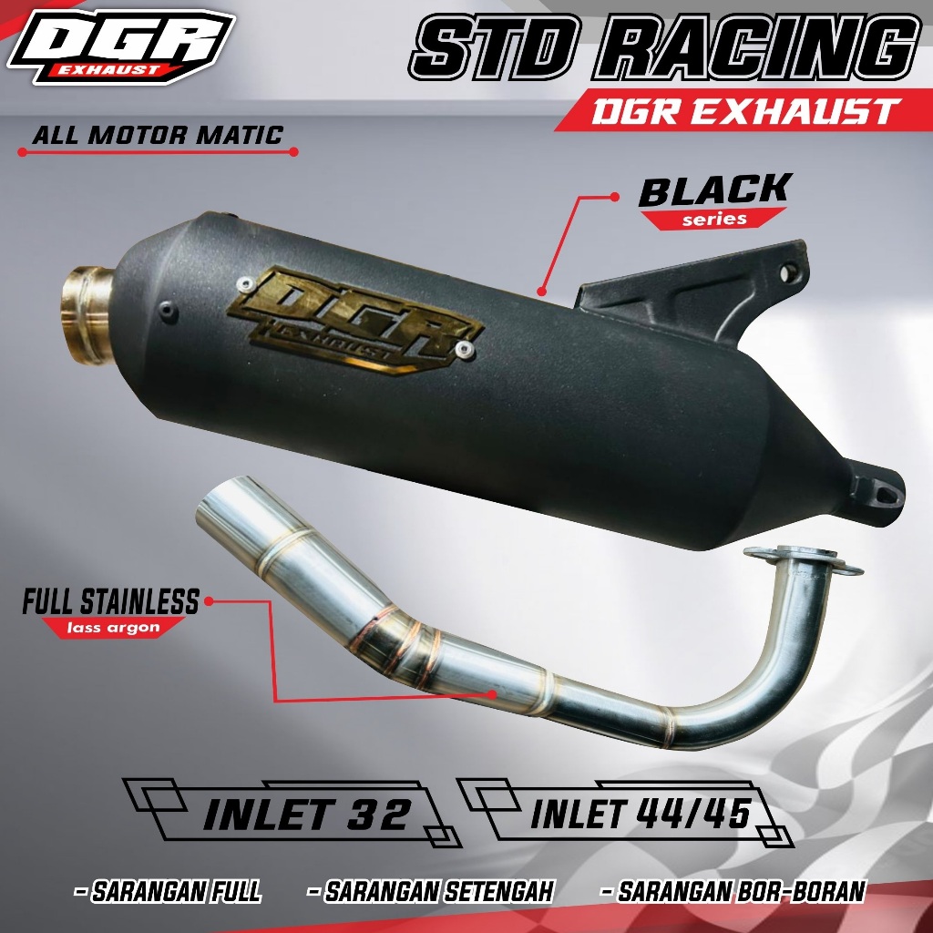 KNALPOT MODEL STD RACING BEAT DELUXE BEAT ESP | DGR EXHAUST | KNALPOT RACING VIRAL