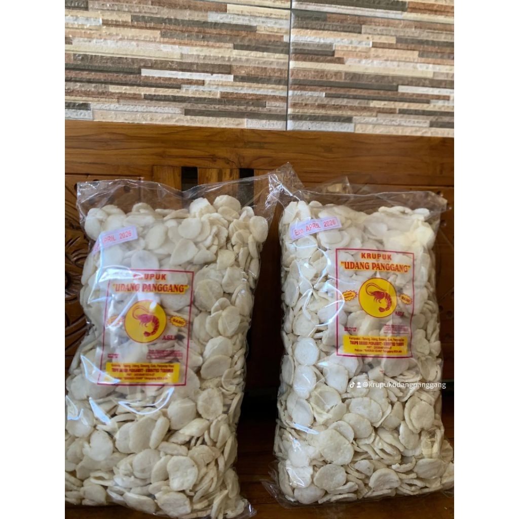 Kerupuk Udang - Krupuk cap Udang Panggang Asli Tulungagung Kemasan Los 500gram