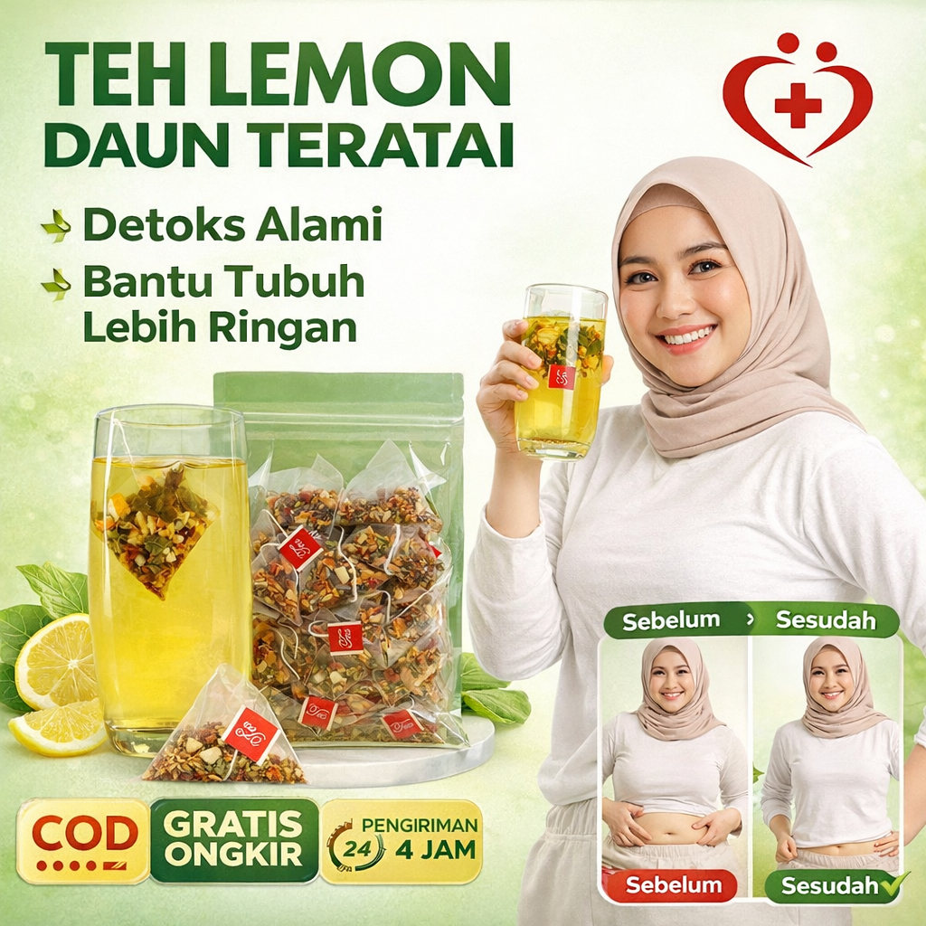 OOUWA Teh Herbal Daun Teratai dan Lemon/Teh Herbal Pelangsing Perut/Daun Teratai + Lemon + Cassia/Me