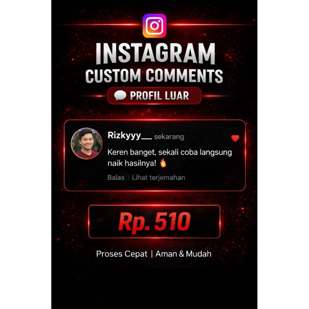 Komen instagram custom comments Meningkatkan popularitas