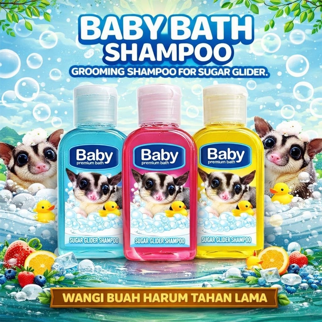 BABY CAREX - Shampoo Sugar Glider Joey Shampoo Grooming Sugar Glider Mencegah Bulu Rontok Hairloss