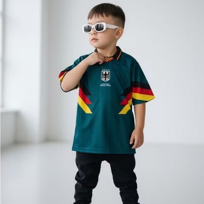 Jersey retro fantasy anak Germany / Baju Jersey anak