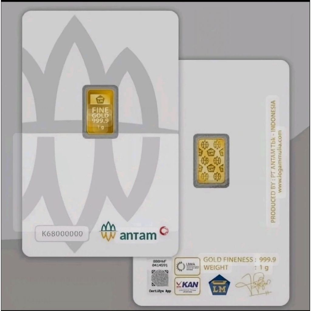 Logam Mulia Emas Antam 1 Gram