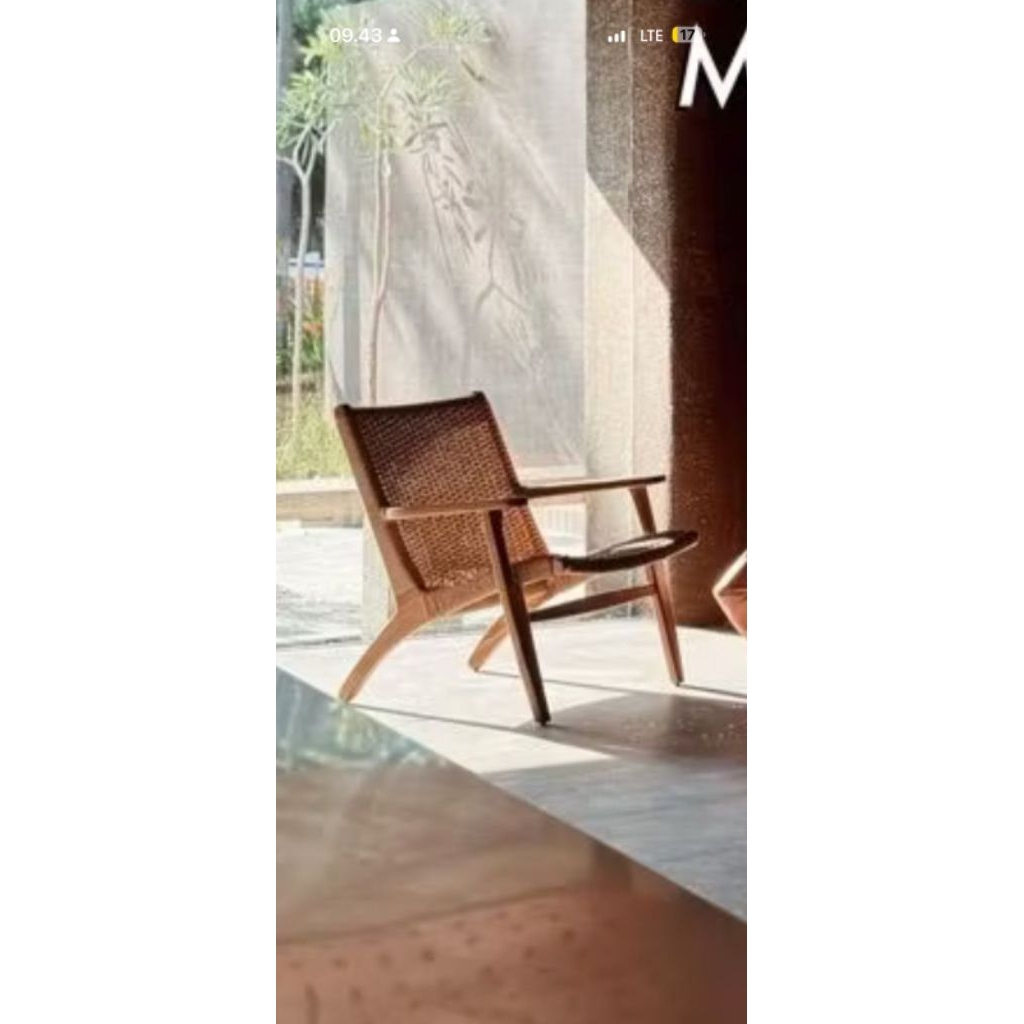 Kursi Cafe Anyaman Tali Kursi Santai Rajut Tali Kursi Anyaman Rotan Minimalis Jati