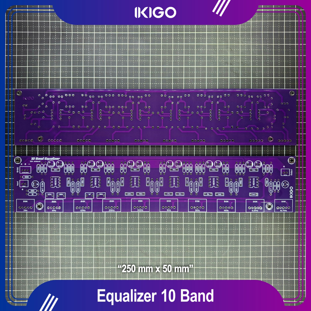 PCB Equalizer Mono 10 Channel Double Layer