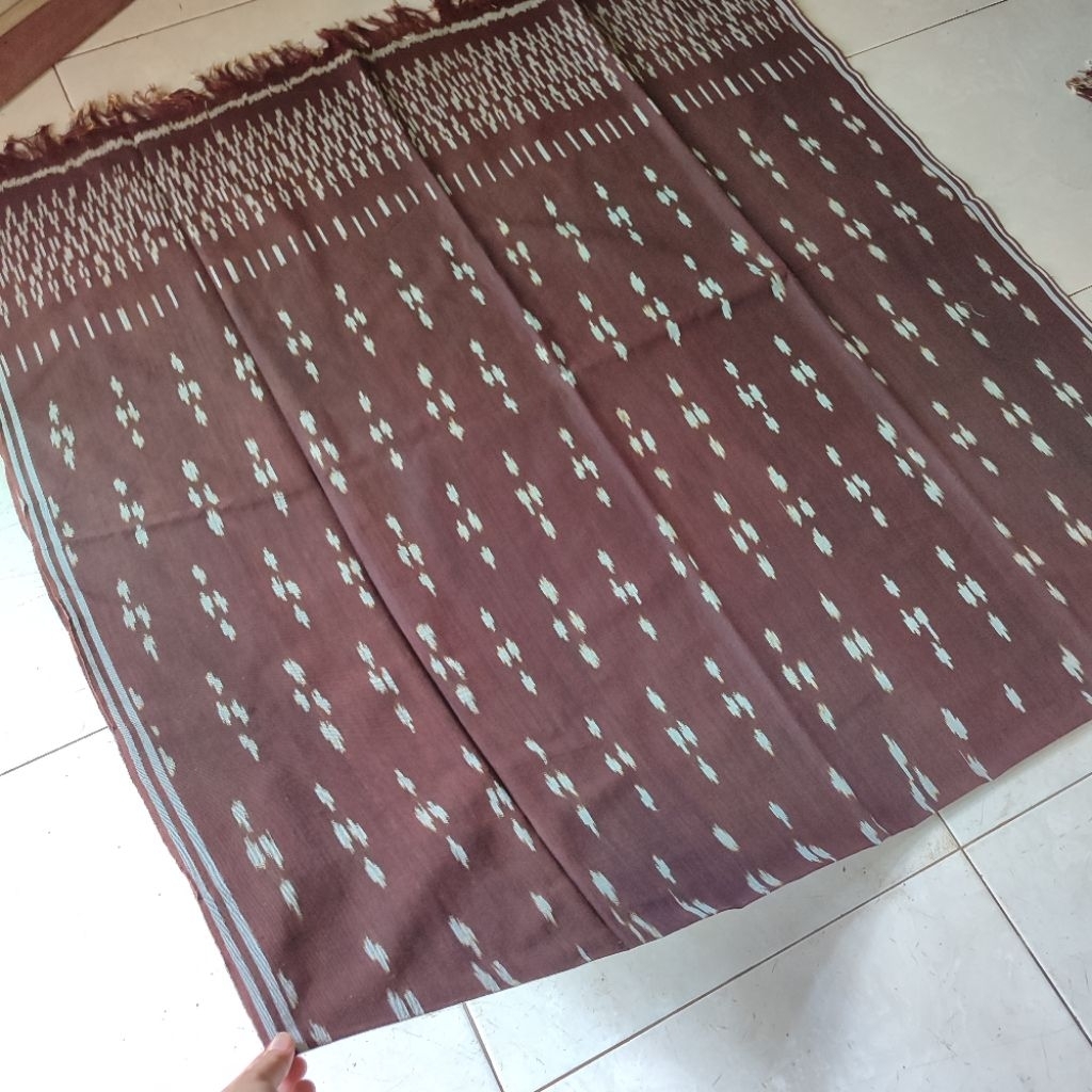 Kain Tenun Coklat Mahogany Kain Tenun Navy Premium Kain Tenun Etnik Bahan Baju Kain Tenun Navy