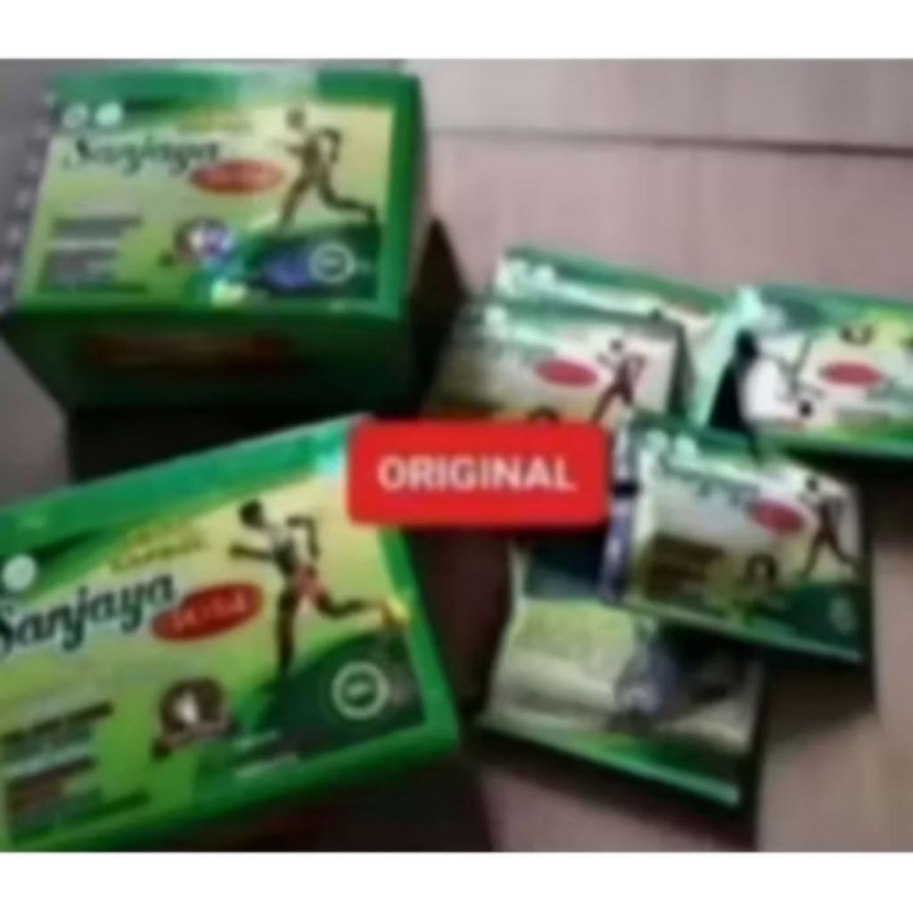 kapsul asam urat pegal -pegal Sanjaya Gold kemasan kotak