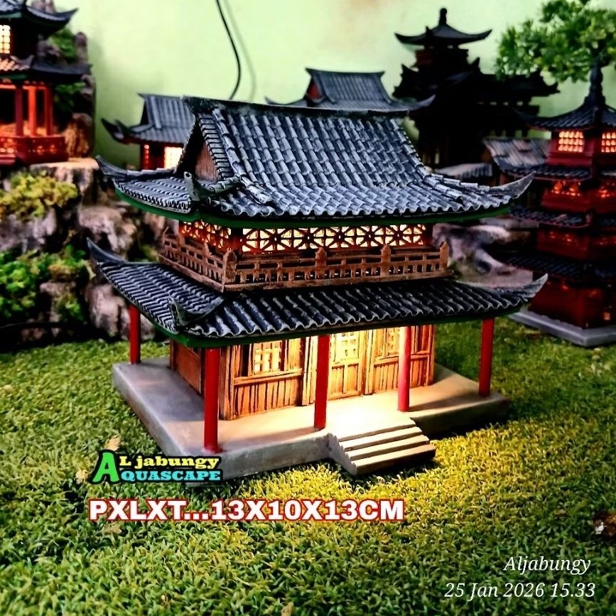 MINIATUR RUMAH JEPANG BAHAN PVC UNTUK PALIDARIUM,TERARIUM,AQUARIUM,BONSAI