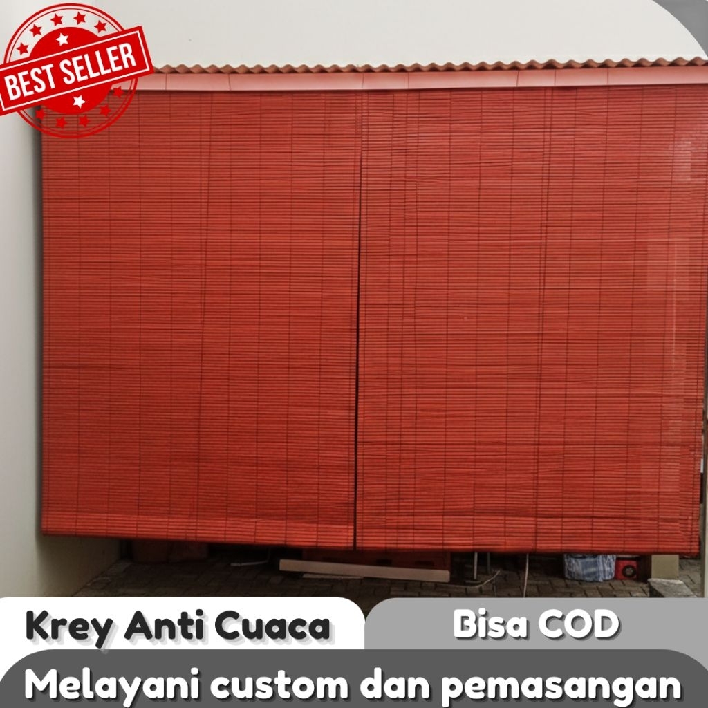 Tirai Outdoor Teras Anti Panas Dan Air 2mx2m Include Tali Kerekan