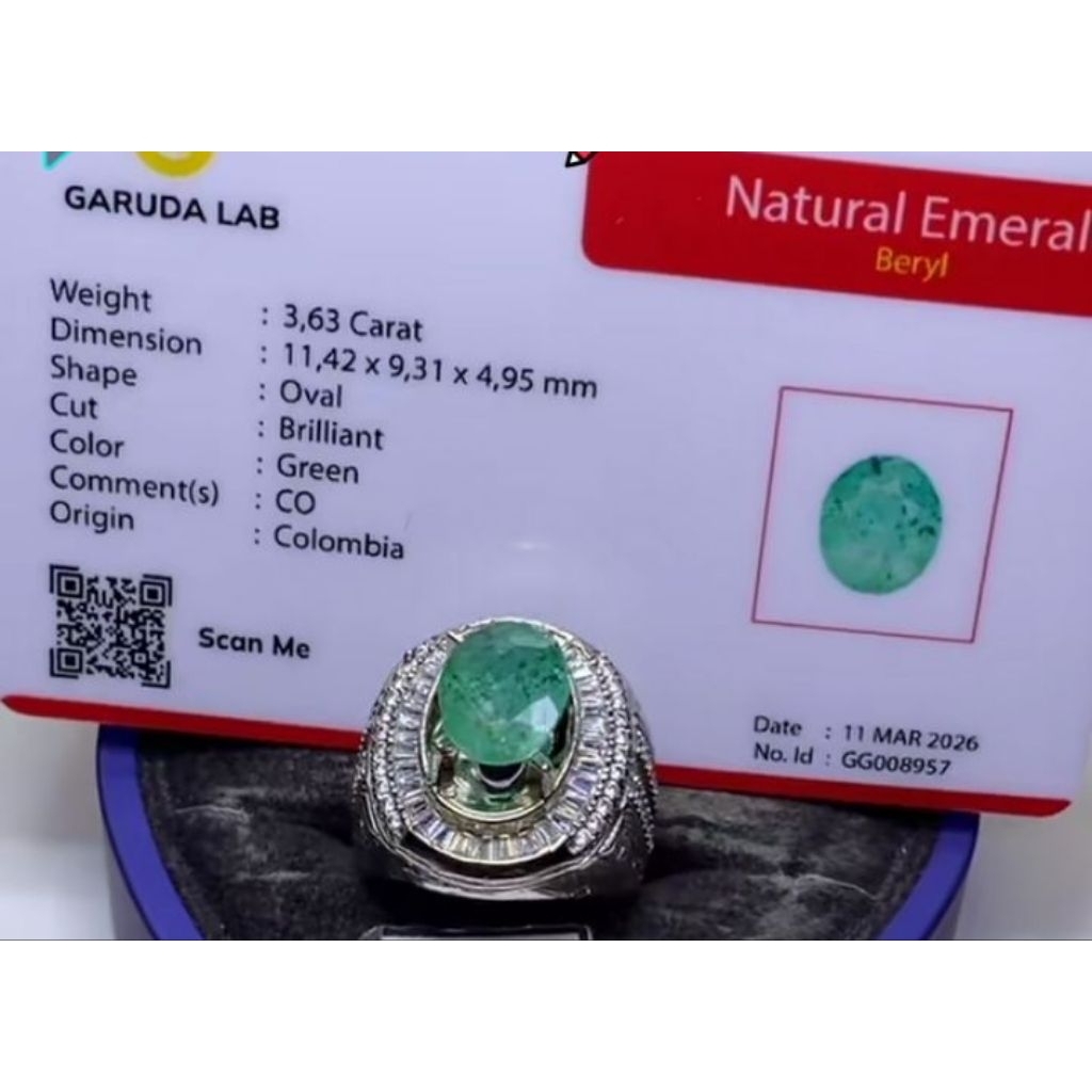 zamrud emerald beryl colombia+memo